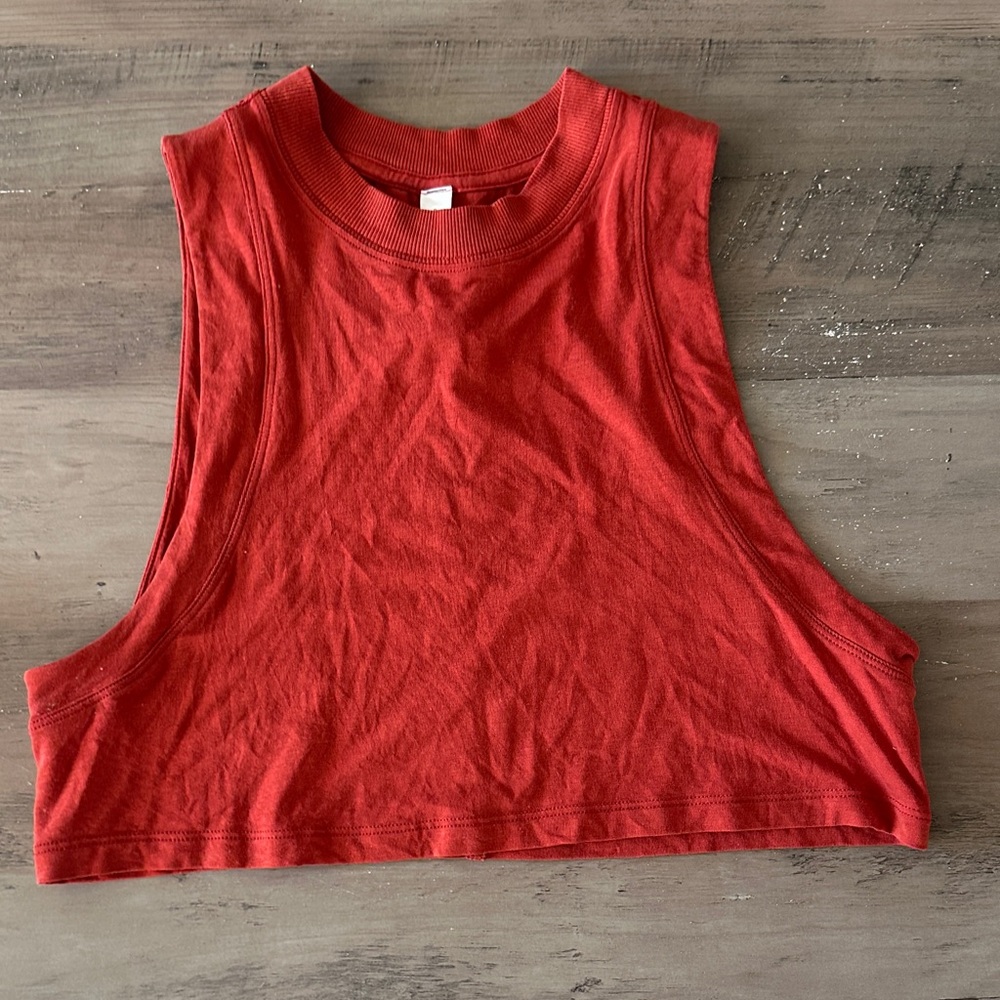 Lululemon Burnt Orange Sleeveless Crop Top